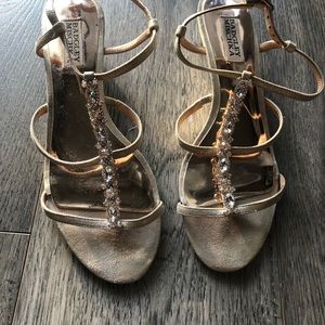 Badgley Mischka Gold Carley II Wedge Sandal